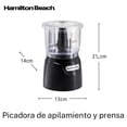 thumbnail image 2 of Procesador de Alimentos Hamilton Beach Eléctrico 3 Tazas | Picador de Alimentos Compactos 350W, 2 of 9