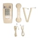 thumbnail image 1 of Retro Wall Phone Waterproof Decorative Corded Telephone with Volume Control for Home Bar Bathroom Beige, 1 of 5