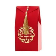 Panda Superstore PS-HOM13761871-SUE02586 Double Happiness Chinese Red Classical Wedding Candy Boxes Wedding Favor Gift Box Candy Box - 40 Piece