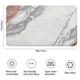 thumbnail image 3 of White Gray Rose Gold Marble Pattern Bathroom Rugs Mat,Non Slip Microfiber Bathroom Rug,Rubber Backing,Soft Bathroom Mats for Bathroom Floor,Tub and Shower,17x30in(43x75cm), 3 of 5