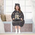 thumbnail image 7 of FORMRS Wearable Blanket Hoodie with Sleeves for Kids Cozy Flannel Sweatshirt, Black Astronaut Space, 7 of 7