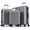Dark Gray, variant on 24 Inch Hardside Expandable Luggage with Spinner Wheels, Checked-Medium Lightweight Expandable Rolling Luggage with TSA Lock, Black