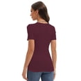 thumbnail image 3 of Short Sleeve T Shirts Women Summer Tops Crewneck Tees, 3 of 6