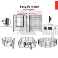 thumbnail image 5 of IGOOUO 3ft High Portable Metal Dog Pen Play Pen for Small, Medium & Large Dogs with Easy-Carry Straps, 8 Panels, 5 of 6