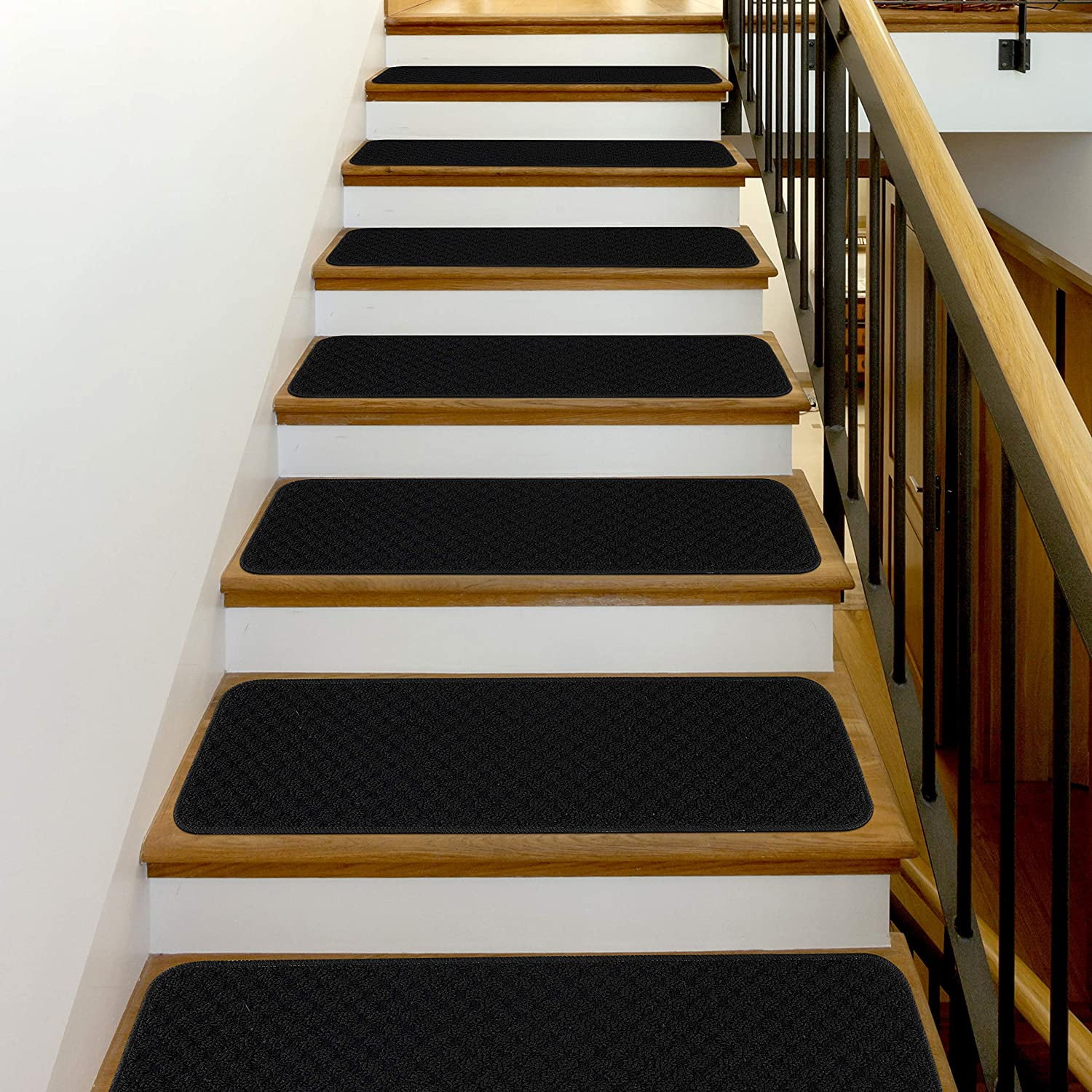 Beverly Rug Non Slip Stair Treads for Wooden Steps, Rubber Backed Stair