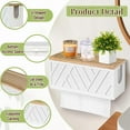 thumbnail image 5 of Set of 2 Paper Towel Dispenser Wall Mount, Paper Towel Holder Wall Mounted with Lid, Solid Wood Commercial C-Fold, Z-Fold, Trifold Hand Paper Towel Holder Hand Towel Holder for Bathroom Kitchen Decor, 5 of 8