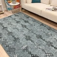 thumbnail image 4 of Alfa Rich 7x10 Moroccan Blue Area Rugs for Living Room Bedroom Decor Cotton Washable Pet Friendly, 4 of 5