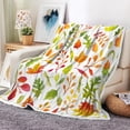 thumbnail image 3 of Fall Yellow Tree Foliage Throw Blanket, Autumn Brown Yellow Maple Leaf Sage Blanket and Throws, Soft Flannel Fleece for Bedroom, Living Room Outdoor Blankets, 50X60 Inches., 3 of 5