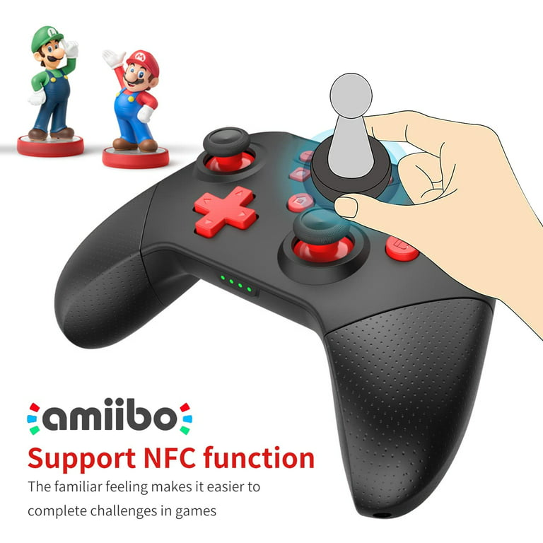 Switch Controller, OLCLSS Wireless Switch Pro Controller for Nintendo  Switch/Switch Lite, Supports Gyro Axis, Turbo, NFC Amibo Function and Dual