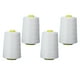 thumbnail image 4 of Línea de costura de hilo de coser de 4 piezas de jeans de poliéster para máquina de coser 10S / 3 Costura acolchada Máquina de coser a mano Bolsa Herramientas de bordado Suministros (Blanco), 4 of 5