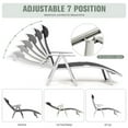 thumbnail image 2 of Furnibear Folding Lounger Chair Outdoor Lightweight Foldable Chaise Chair Black, 2 of 7