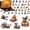 9030, variant on Halloween Advent Calendar Pumpkin House Haunted Mansion Building Block Kit, 31 Days Countdown Toys 1328pcs