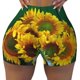 thumbnail image 2 of Balery Sunflowers in Bucket Pantalones cortos de entrenamiento estampados para mujer, sin costuras, ajustados, para gimnasio, yoga, correr, deportes, ejercicio activo, fitness.-X-Large, 2 of 8