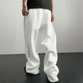 thumbnail image 4 of Dwelliawo Men's Sweatpants Elastic Waist Straight Leg Workout Pants Athletic Fleece Loose Sweatpant with Pocket Fall Lightweight Pant White 2XL, 4 of 9