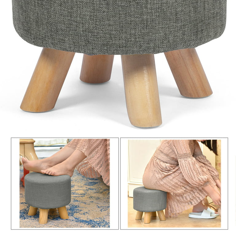 Foot Stools Ottoman Wooden Footrest with Non-Slip Pad Footstools Small  Ottoman Footrest for Living Rooms Offices Kitchens and - AliExpress