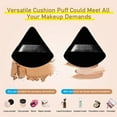 thumbnail image 4 of 6Pcs Velour Soft Triangle Powder Puffs Powder Puff Face Makeup - for Loose Powder Mineral Powder Body Powder Wet Dry Cosmetic Foundation Sponge Beauty Makeup Tools (Black), 4 of 5