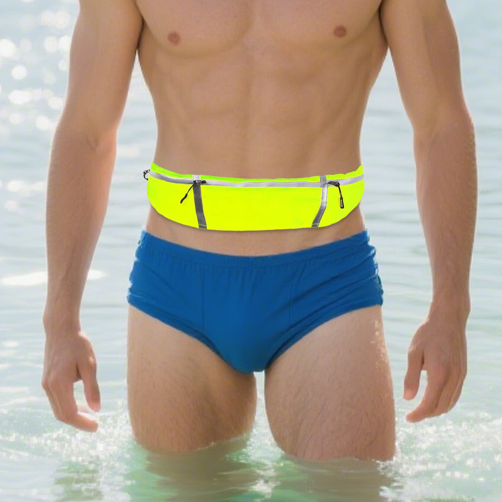 150N Buoyancy Swim Belt for Adults Adjustable Flotation Device with Self-Inflating Technology Reflective Safety Design for Deep Water Swimming, Kayaking, Rafting, Water Aerobics and Pool Exercises