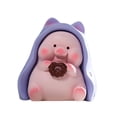 thumbnail image 5 of Vivid Posture Non-fading Decorative Hand-crafted Blanket Nerd Pig Small Statue - Pig Ornament - Smooth Surface Cartoon Shape - Home Supply, 5 of 8
