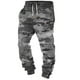 thumbnail image 1 of Pantalones largos para hombre con estampado, bolsillos con cordón, elásticos y dobladillo., 1 of 5