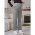 thumbnail image 3 of DARING DIVA Women's Maternity Elastic Waist Drawstring Over Belly Pants S Light Gray, 3 of 8