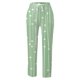 thumbnail image 3 of WILLBEST Pantalones Casuales para Mujer, Ligeros, de Verano, de Lino Estampado, con Cordón, Cintura Elástica, Pierna Recta y Bolsillos para Uso Diario. Chica, 3 of 4