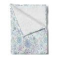thumbnail image 2 of Winter Soft Flannel Fleece Throw Blanket, Pastel Colored Cheerful Composition Abstract Snowflakes and Curls, Cozy Plush for Indoor and Outdoor Use, 50" x 70", Blue Green Lavender, by Ambesonne, 2 of 5