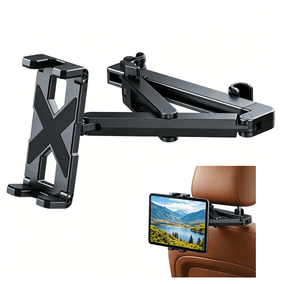 Behome Car Headrest Tablet Holder, Adjustable Tablet Holder for Car with Extension Arm, iPad Car Mount for iPad Pro, Air, Mini, Cell Phone,Galaxy Tab , All 4.7-12.9" Screen Devices