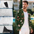 thumbnail image 6 of Chririnla Christmas Santa Claus Socks Men's Suit Jacket One Button Dress Suit Dinner Sports Coats Tuxedo Blazer for Festival Party Dinner, 6 of 7