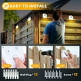 thumbnail image 5 of Outdoor Solar 8 LED Wall Lights Path Garden Patio Pathway Stairs Step Fence Lamp, 5 of 11