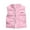 Pink, variant on Ruyang Kids Glitter Puffer Vest Girls Boys Thick Warm Sleeveless Down Jackets Water-proof Zip Up Button Quilted Gilet