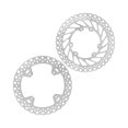 thumbnail image 2 of 1 Pair 240mm/9.45in Front Rear Disc Brake Stainless Steel Rotor Replacement for CR125R CR250R CRF250R CRF450R, 2 of 5
