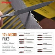 Hi-Spec 17-Piece Precision Needle File Tool Set, Half-Round, Flat, Round & Triangle for Metal, Wood Crafting