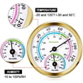 thumbnail image 3 of 3 Pieces Mini Thermometer Hygrometer Indoor Outdoor Thermometer Wireless Temperature Humidity Monitor Gauge Temperature Monitor for Home Wall Room Incubator Tank (Gold), 3 of 7