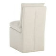 thumbnail image 3 of Sunpan Glenrose 21.5" Modern Fabric Wheeled Dining Chair in Cream, 3 of 7