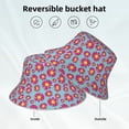 thumbnail image 2 of Yiaed Daisies Flowers Print Reflective Stripe Bucket Hat Unisex Funny Outdoor Fisherman Cap Beach Sun Hat, 2 of 5