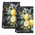 thumbnail image 2 of Summer Lemon Kitchen Towels Set of 2, Vintage Black Plaid Blue Spring Floral Absorbent Dish Towels for Kitchen, Microfiber Hand Towel, Quick Drying Tea Towel for Cleaning Decorative Dishcloths, 2 of 7