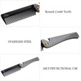 thumbnail image 4 of 1 peine plegable para barba, peine redondo de acero inoxidable, peine para barba con dientes, peine plegable para peinar la barba, adecuado para peluquerías domésticas Rojo Verde, 4 of 5