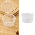 thumbnail image 3 of Tazas de Condimentos, Versátiles de 50 Piezas de Plástico A Prueba de Fugas Copas Redondas Transparentes Con Tapas para Barbacoas, 3 of 7