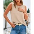 thumbnail image 2 of FreshPretty Women's Sleeveless Sweater Vest Summer Crew Neck Ribbed Knit Lightweight Pullover Casual Loose Fit Tank Tops, 2 of 8