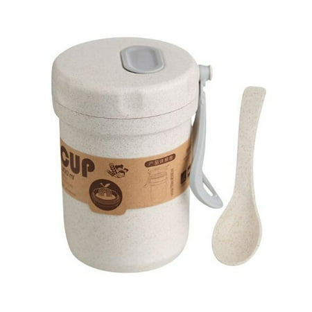 

Straw Breakfast with Porridge Soup Cup To Work Lunch Box Can Be Microwave