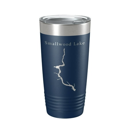 

Smallwood Lake Tittabawassee Map Tumbler Travel Mug Insulated Laser Engraved Coffee Cup Michigan 20 oz Navy Blue