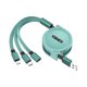 thumbnail image 4 of ¡Oferta Imperdible!, Cable USB retráctil 3 en 1 de cinco velocidades, cable de datos universal, cable de carga rápida portátil con conector de puerto tipo C/Micro USB/IOS, máx. 120 cm Akmoler, 4 of 8