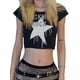 thumbnail image 2 of VISgogo Conjunto de camiseta para mujer, camiseta de manga corta con cuello redondo y estampado de letras con camisola para casual VISgogo moda, 2 of 9