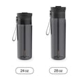 thumbnail image 6 of Contigo DualSip Leakproof Plastic Reusable Water Bottle with Carrying Strap, Black/Clear, 24 oz, 6 of 7