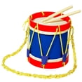 thumbnail image 4 of Tambor para niños, Juguete Musical educativo para bebés de 22cm de diámetro con 2 baquetas, correa ajustable para festivales escolares, 4 of 9