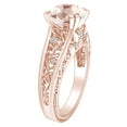 thumbnail image 2 of AFFY 2.08 Carat Round Shape Simulated Morganite & Natural Diamond Engagement Ring 14K Solid Rose Gold Ring Size-5, 2 of 2