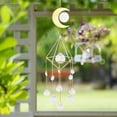 thumbnail image 4 of Crystal Wind Chime Catching Moon Metal Frame Ball Pointed Bead Flower (B), 4 of 8