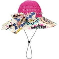 thumbnail image 5 of Kiibsot Summer Anti-UV Wide Brim Holiday Beach Hats Women Flower Floppy Foldable Cap, 5 of 8