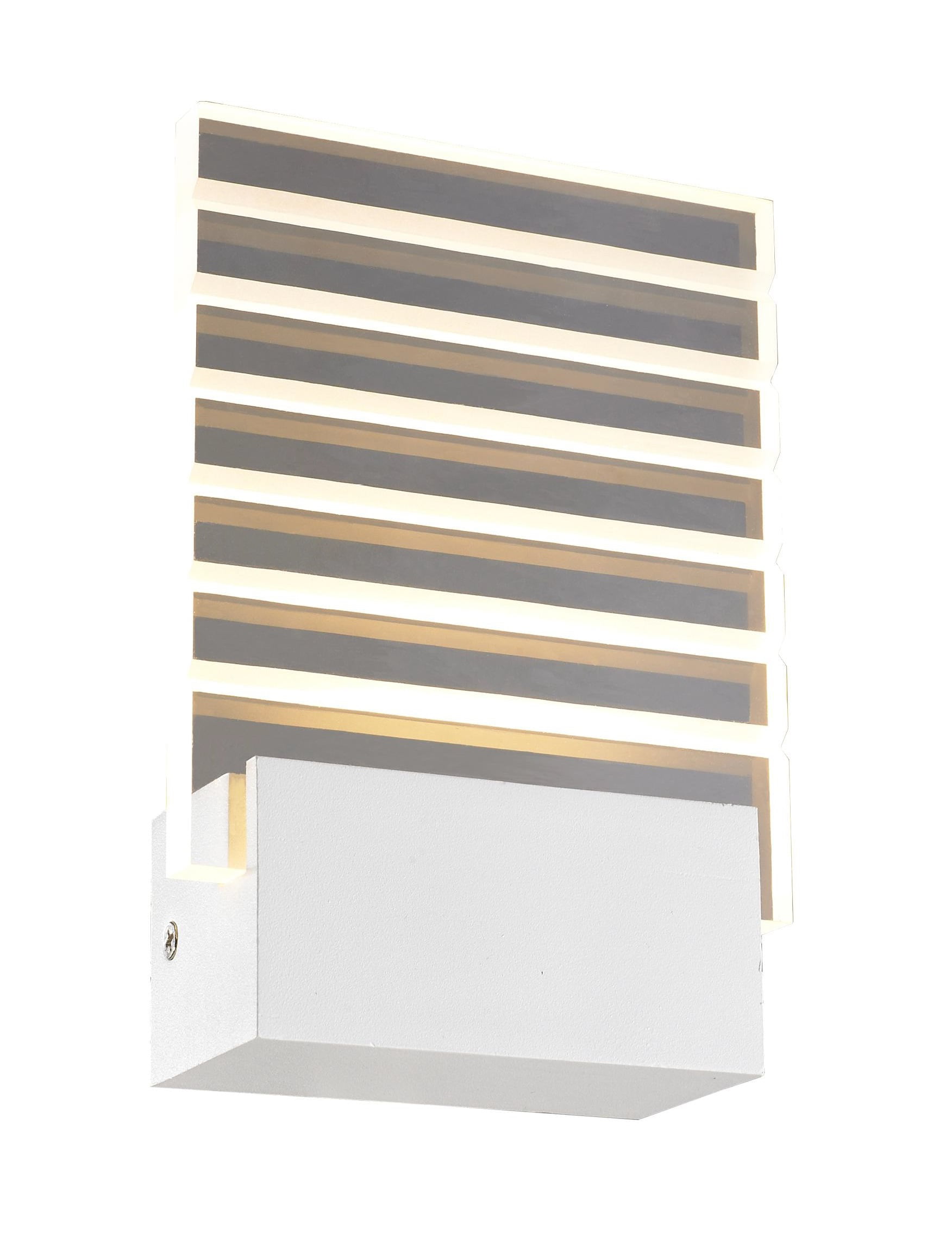 iLett 6 Watts Acrylic Wall Sconce LED Light, Sculpted Lines Design, Modern and Architectural Fixture, Instant on, 480lm, 5000K - 5200K (Cool White),100V-277V