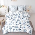 thumbnail image 1 of Erosebridal Palm Tree Bed In A Bag Full Size For Teens,Anchor Boat Bed Set,Nautical Room Decorative,Reversible,Breathable,7-Piece, 1 of 1